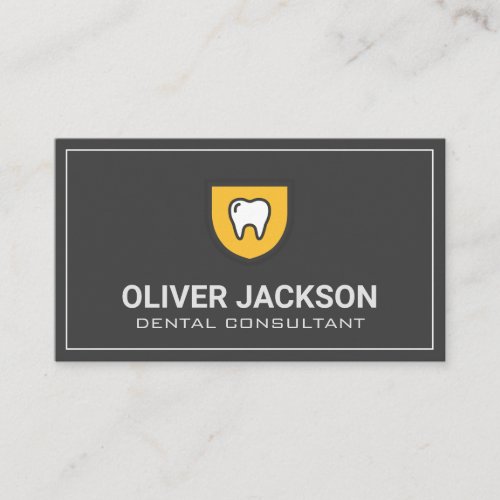 Teeth Shield Icon Business Card