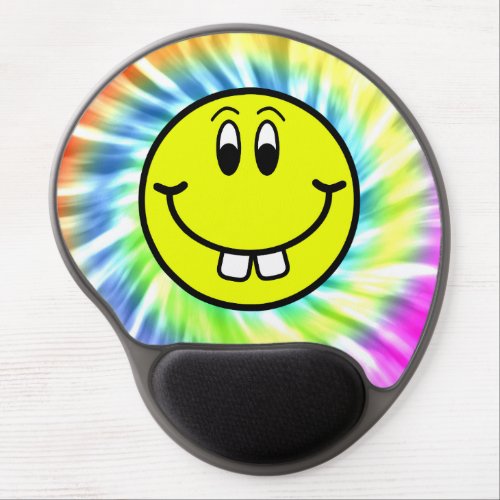 Teeth Smiling Face Emoji Tie Dye Gel Mousepad