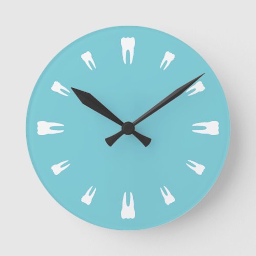 Teeth Time Round Clock