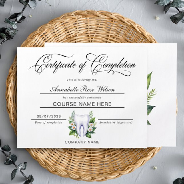 Teeth Whitening Certificate of Completion Course Flyer (Creator Uploaded)