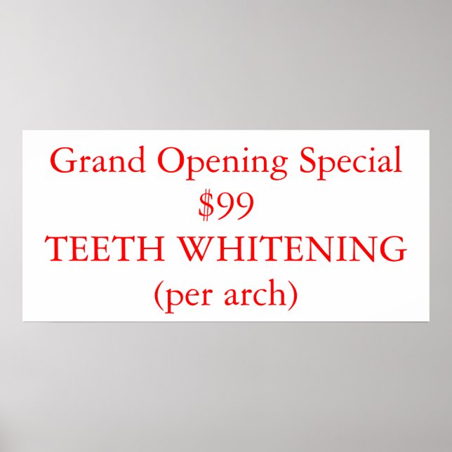 Teeth Whitening Poster (Front)