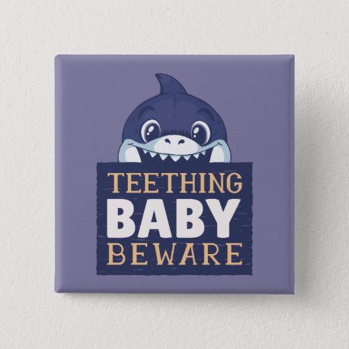 Teething Baby Shark Button