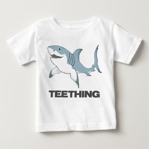 Teething shark infant T Baby T_Shirt