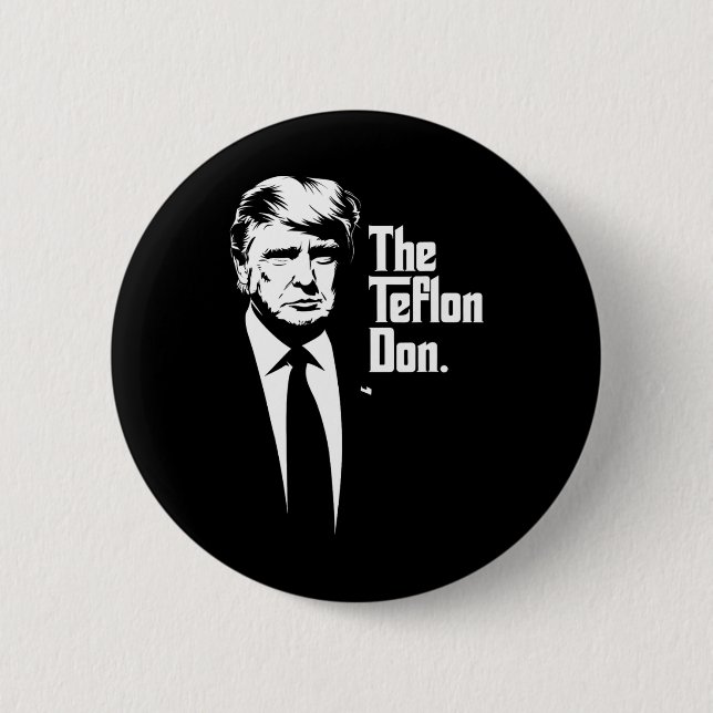 Teflon Don Trump Monochromatic Iconic Art  Button (Front)