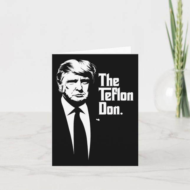 Teflon Don Trump Monochromatic Iconic Art  Card (Front)