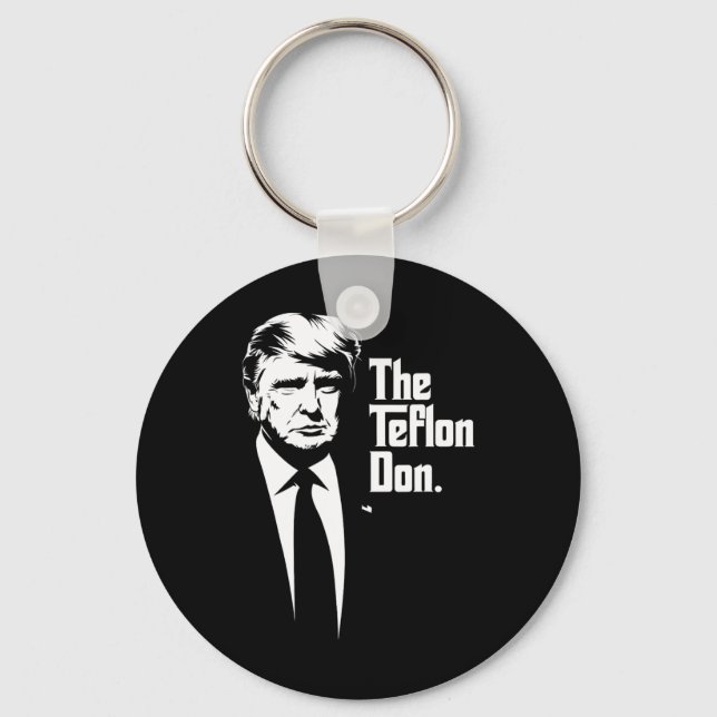 Teflon Don Trump Monochromatic Iconic Art  Keychain (Front)