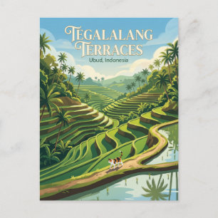 Tegalalang Rice Terraces Indonesia Postcard