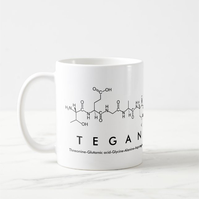 Tegan peptide name mug (Left)