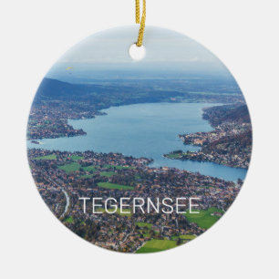 Tegernsee Bavaria Lake Germany Panorama Souvenir Ceramic Ornament