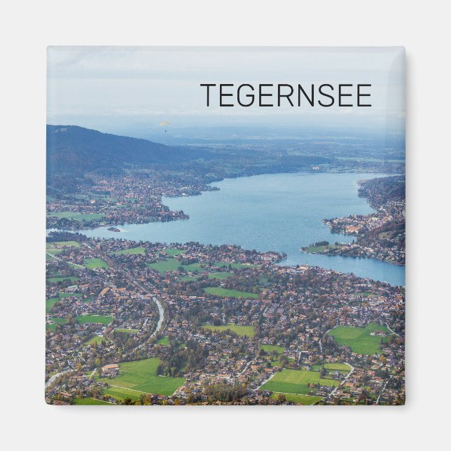 Tegernsee Bavaria Lake Germany Panorama Souvenir Magnet (Front)