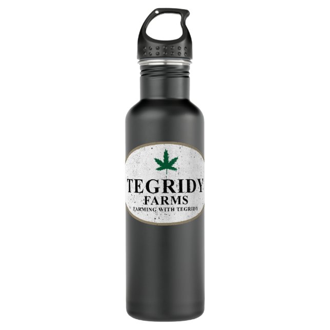 Tegridy Farms - Farming With Tegridy Stainless Steel Water Bottle (Front)