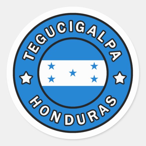 Tegucigalpa Honduras Classic Round Sticker