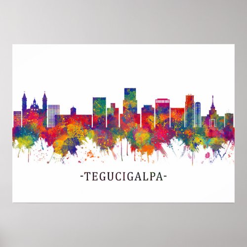 Tegucigalpa Honduras Skyline Poster