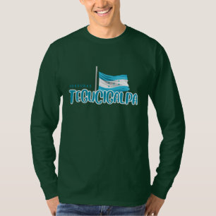 Tegucigalpa with Honduras Flag T-Shirt