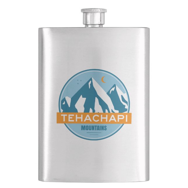 Tehachapi Mountains California Stars Moon Flask (Front)