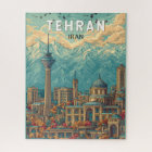 Tehran Iran Illustration Travel Art Vintage
