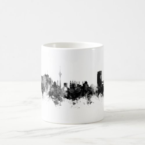 Tehran Iran Skyline Black White Coffee Mug