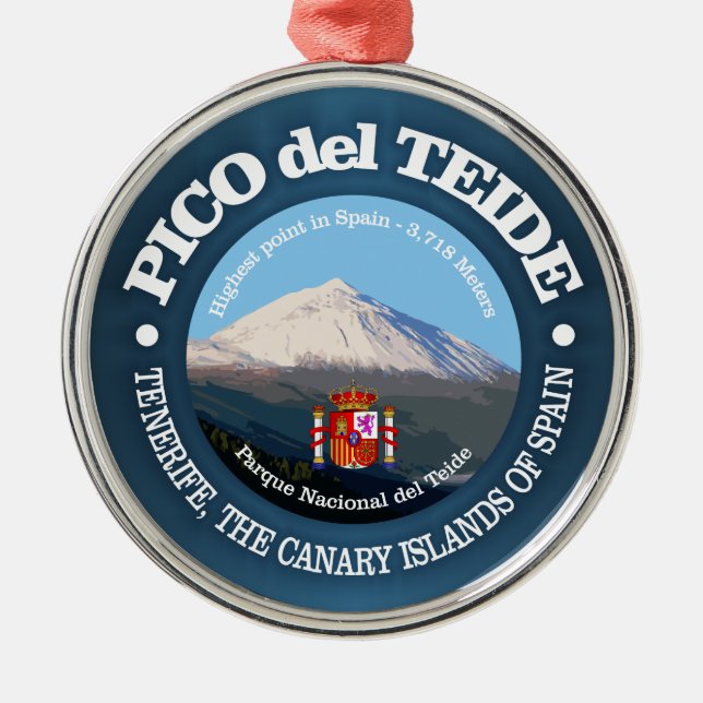 Teide Metal Ornament (Front)