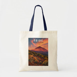 Teide National Park Spain Illustration Travel Art Tote Bag