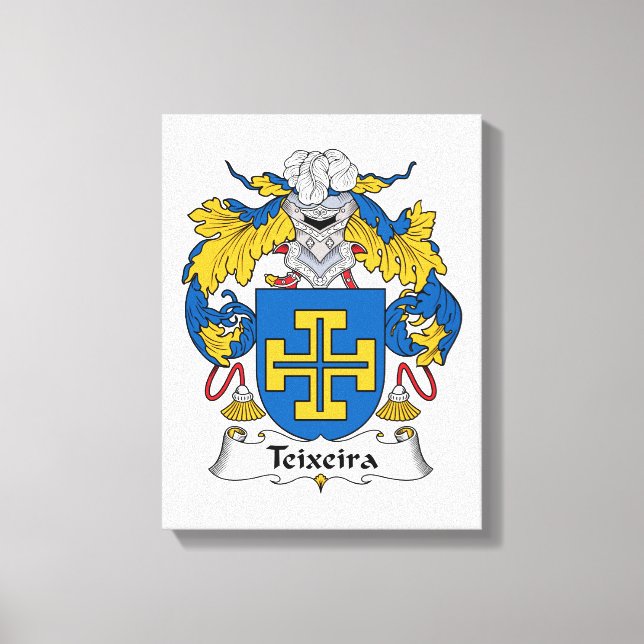 Teixeira Family Crest Canvas Print (Front)