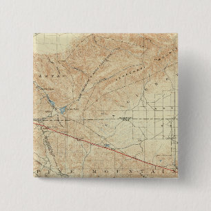 Tejon quadrangle showing San Andreas Rift Pinback Button