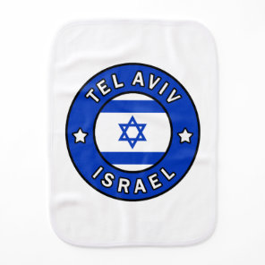 Tel Aviv Israel Baby Burp Cloth