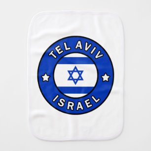 Tel Aviv Israel Baby Burp Cloth