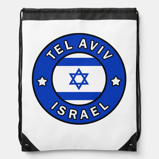 Tel Aviv Israel Drawstring Bag (Front)