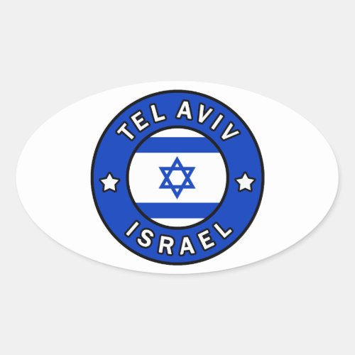 Tel Aviv Israel Oval Sticker