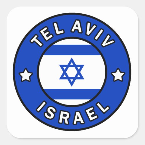 Tel Aviv Israel Square Sticker