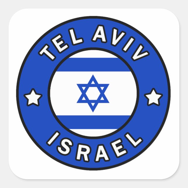 Tel Aviv Israel Square Sticker (Front)