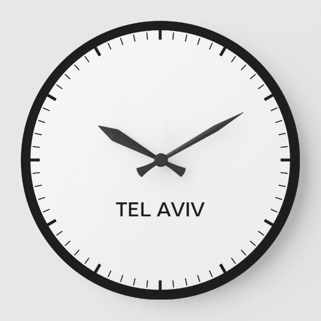 Tel Aviv Israel Time Zone Newsroom Clock (Front)