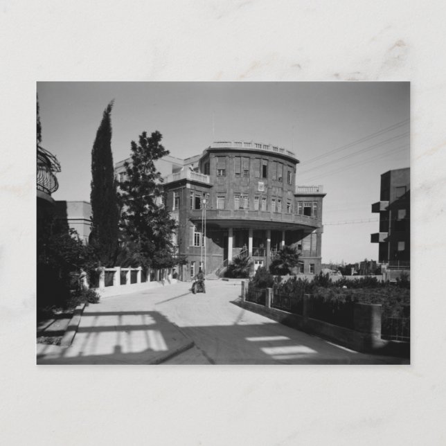 Tel Aviv's City Hall in Bialik Street in the 1930s Postcard (Front)