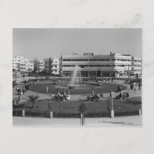 Tel Aviv's Dizengoff Circle in the 1930's Postcard