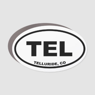 TEL Telluride Colorado Oval Car Magnet