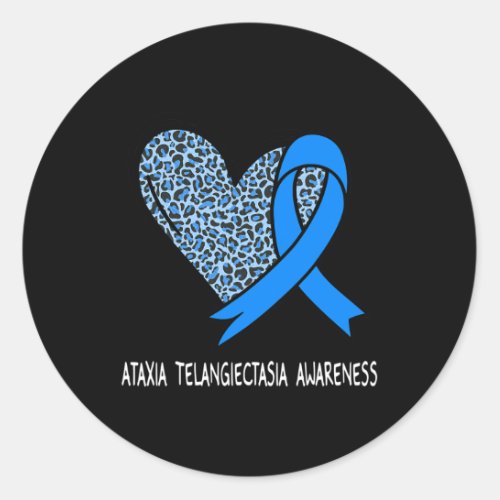 Telangiectasia Awareness Blue Ribbon  Classic Round Sticker