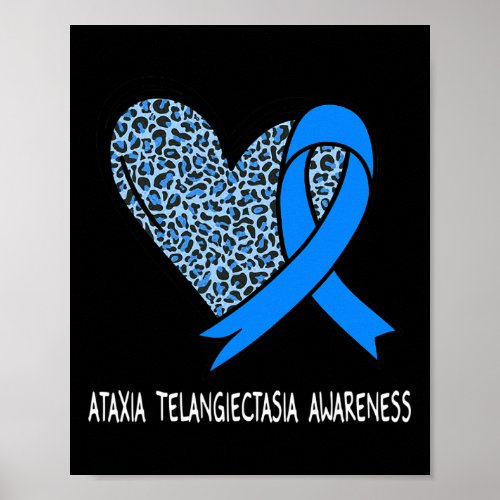 Telangiectasia Awareness Blue Ribbon  Poster