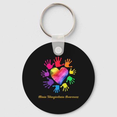 Telangiectasia Awareness Hands Ataxia Telangiect G Keychain