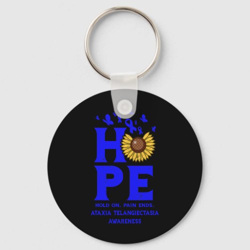 Telangiectasia Blue Hope Vintage Sunflower Awarene Keychain