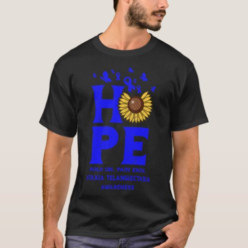 Telangiectasia Blue Hope Vintage Sunflower Awarene T_Shirt