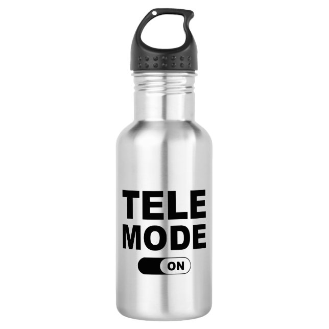 Tele Mode On Stainless Steel Water Bottle (Front)