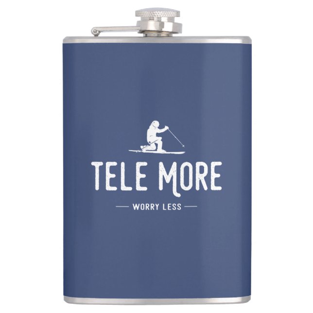 Tele More Worry Less Flask (Front)