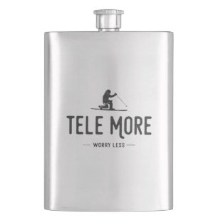 Tele More Worry Less Flask