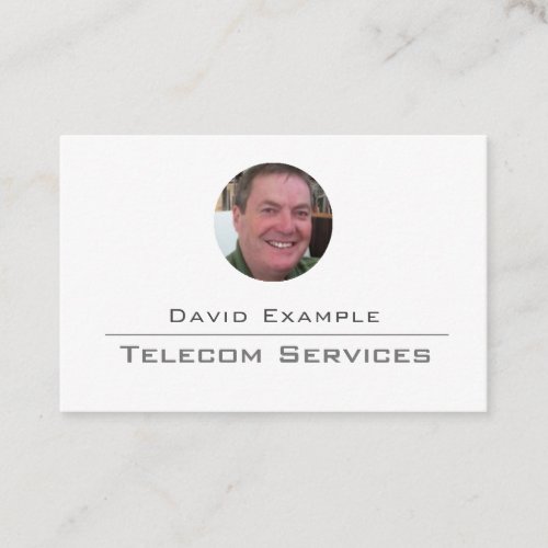 Telecom Services with Photo of Holder Business Card
