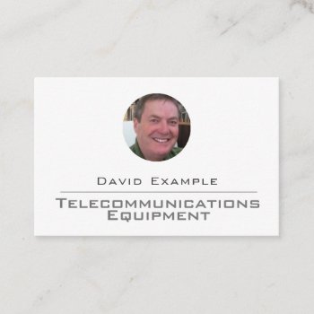 Telecommunications Equipment With Photo Of Holder Business Card by NigelSutherland at Zazzle