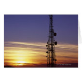 Telecommunications mast at sunset (Front Horizontal)