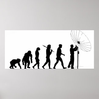 Telecommunications satellite broadcasting evolve poster