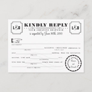 Telegram Libs Response Card Black and White