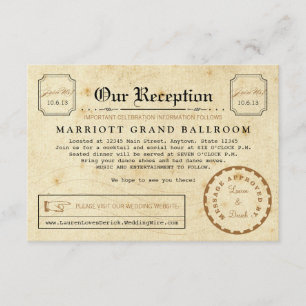Telegram Reception After Party Travel Insert Card