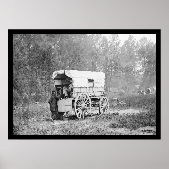 Telegraph Battery Wagon near Petersburg 1864 Poster (Front)